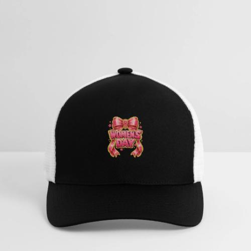 Cute Pink Bow Women’s Day Feminist Symbol - Flexfit Fitted Baseball Cap