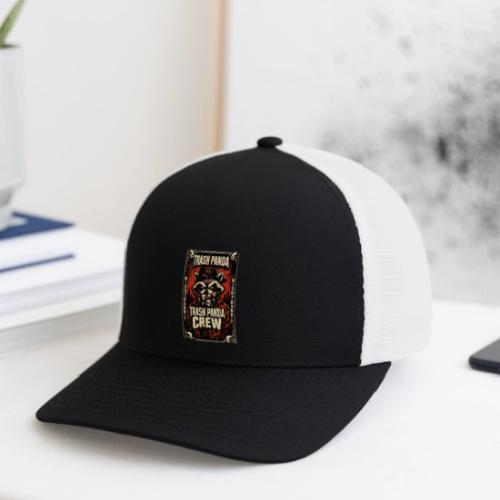 Midnight Forager Raccoon Mushroom Hunter - Flexfit Fitted Baseball Cap