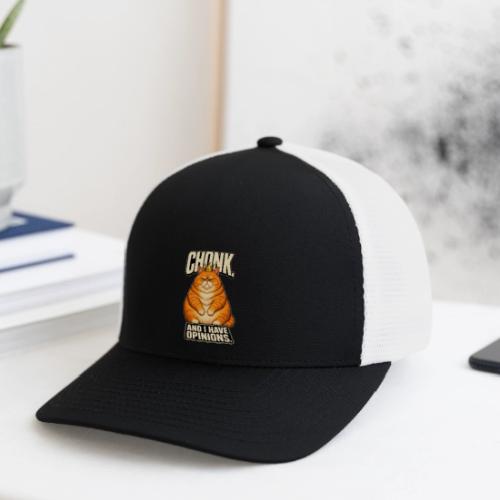 Chonk King Cat - Opinionated Kitty - Flexfit Fitted Baseball Cap