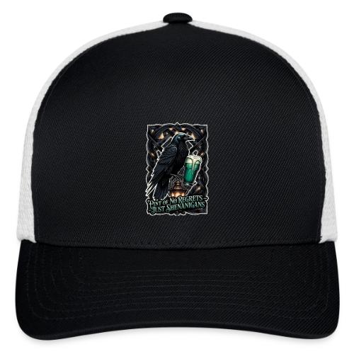 Sarcastic Raven Shenanigans Tee - Flexfit Fitted Baseball Cap