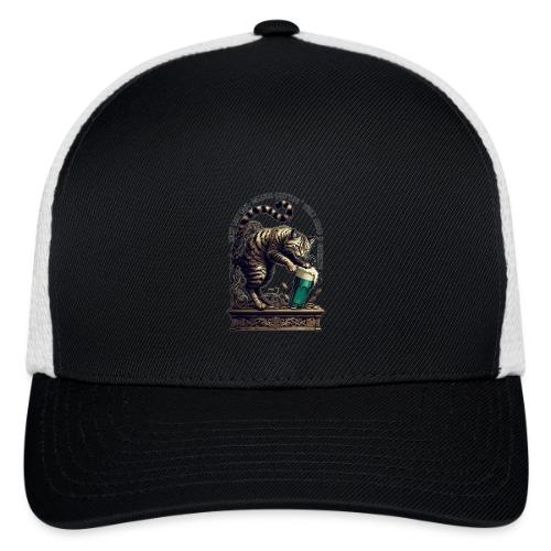 Lucky Last Call Cat Graphic Tee - Flexfit Fitted Baseball Cap