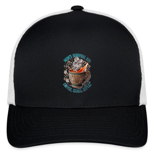 Mom's Survival Kit Tee | Coffee Chaos - Flexfit Fitted Baseball Cap