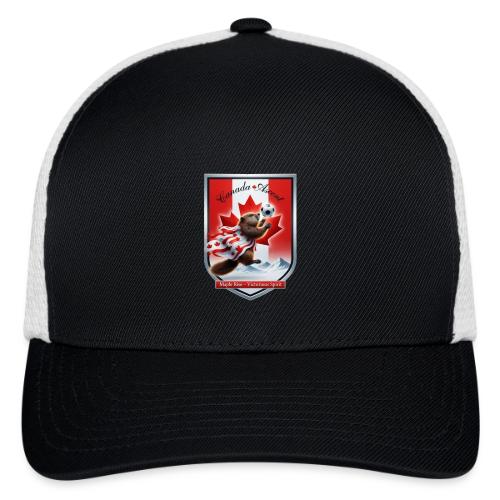 Canada Beaver Ascent T-Shirt, Canadian Pride Gift - Flexfit Fitted Baseball Cap