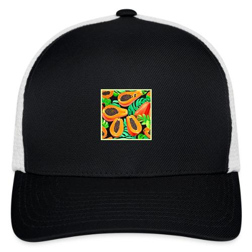 Papaya and Leaves Fresh Pattern - Flexfit Fitted Baseball Cap