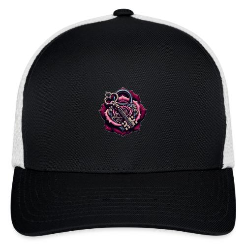 You Hold the Key to My Heart Rose Lock T-Shirt - Flexfit Fitted Baseball Cap
