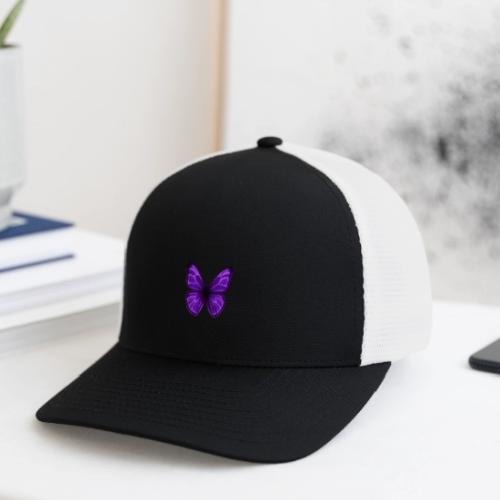 Neon Purple Butterfly - Flexfit Fitted Baseball Cap