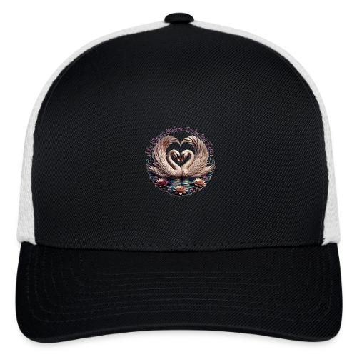 My Heart Swims Only for You Swan Heart T-Shirt - Flexfit Fitted Baseball Cap