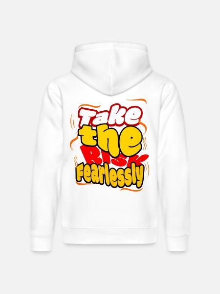 Fearless Tshirt - Stanley/Stella Drummer Unisex Organic Hoodie - white