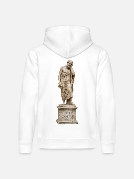 Ancient Sage Coffee Crave - Stanley/Stella Drummer Unisex Organic Hoodie - white