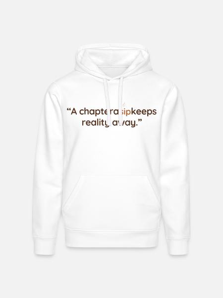 Chapter & Sip Escape - Stanley/Stella Drummer Unisex Organic Hoodie - white