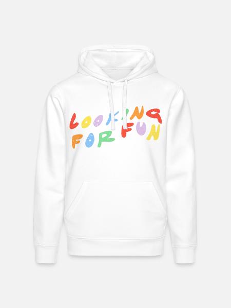 Looking for Fun - Stanley/Stella Drummer Unisex Organic Hoodie - white