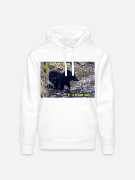 Choose The Bear - Stanley/Stella Drummer Unisex Organic Hoodie - white