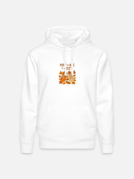 You Me Cozy Autumn Sneakers - Stanley/Stella Drummer Unisex Organic Hoodie - white