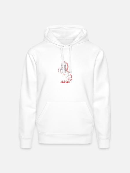 Crimson Blaze Stallion - Stanley/Stella Drummer Unisex Organic Hoodie - white