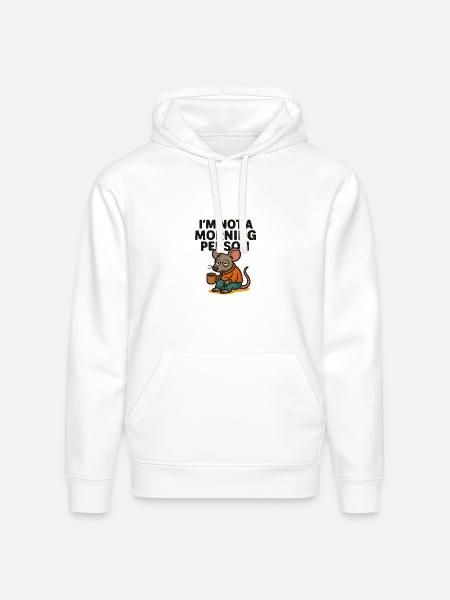 MOUSE - Stanley/Stella Drummer Unisex Organic Hoodie - white