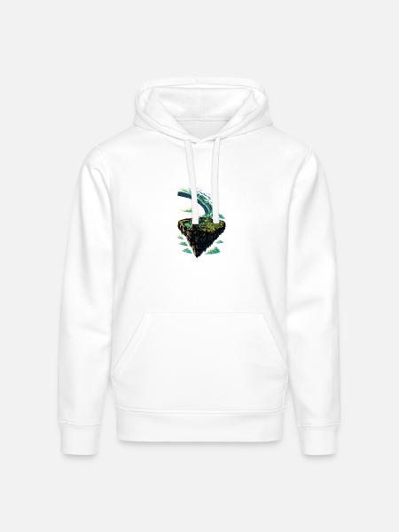 Floating Island Wave Arc - Stanley/Stella Drummer Unisex Organic Hoodie - white