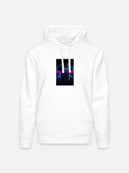 Neon Circuit Controller - Stanley/Stella Drummer Unisex Organic Hoodie - white