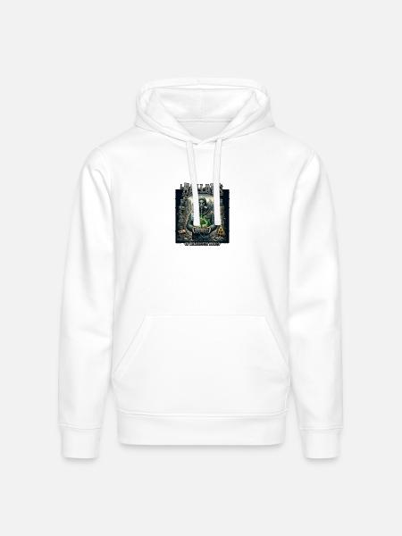 Broken World Ballads - Stanley/Stella Drummer Unisex Organic Hoodie - white