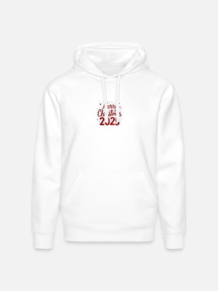 merry christmas - Stanley/Stella Drummer Unisex Organic Hoodie - white