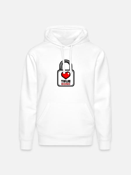 a-simple-flat-vector-padlock-with-clean-rounded - Stanley/Stella Drummer Unisex Organic Hoodie - white