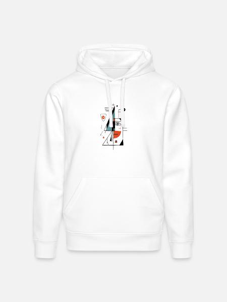 Unique face design - Stanley/Stella Drummer Unisex Organic Hoodie - white