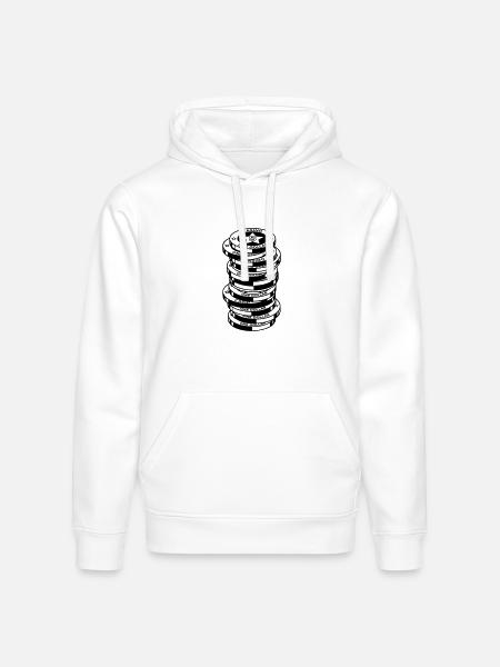 casino - Stanley/Stella Drummer Unisex Organic Hoodie - white