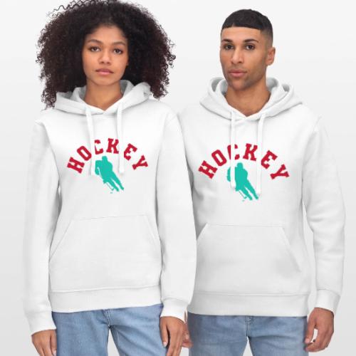 Hockey Player Silhouette - Stanley/Stella Drummer Unisex Organic Hoodie
