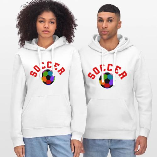 Soccer: Colorful Kick - Stanley/Stella Drummer Unisex Organic Hoodie