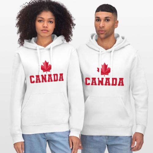 Canada with a maple leaf - Stanley/Stella Drummer Unisex Organic Hoodie