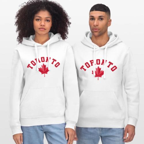 Toronto with maple leaf - Stanley/Stella Drummer Unisex Organic Hoodie