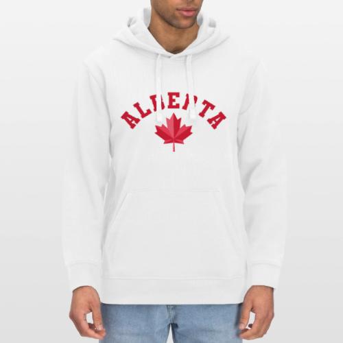 Alberta with maple leaf - Stanley/Stella Drummer Unisex Organic Hoodie