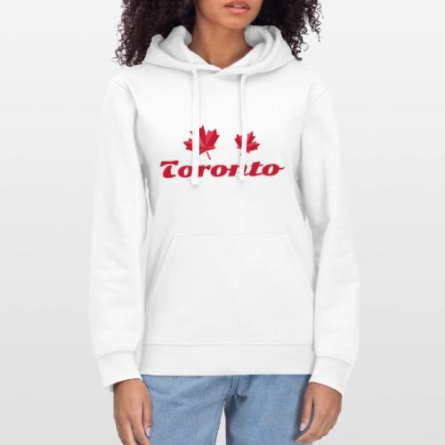 Toronto with two red maple leaves - Stanley/Stella Drummer Unisex Organic Hoodie