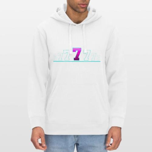 Number 7 in Magenta: Varsity Font - Stanley/Stella Drummer Unisex Organic Hoodie