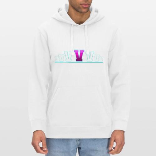 Letter V – Capital Varsity Alphabet Monogram - Stanley/Stella Drummer Unisex Organic Hoodie