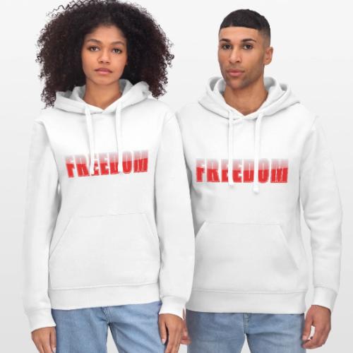 Freedom Typography Design - Stanley/Stella Drummer Unisex Organic Hoodie
