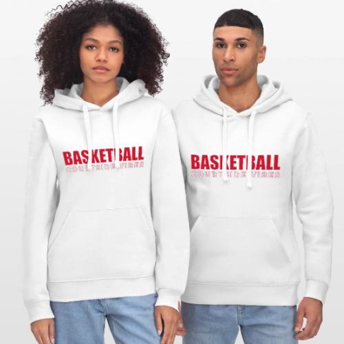 Courtside Vibes Basketball Typography Design - Stanley/Stella Drummer Unisex Organic Hoodie