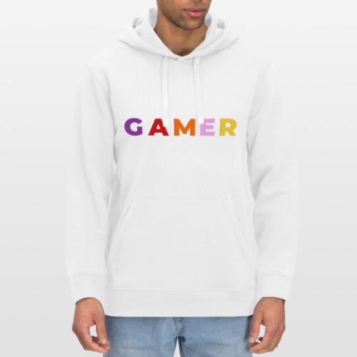 Multicolor GAMER Typography Design - Stanley/Stella Drummer Unisex Organic Hoodie