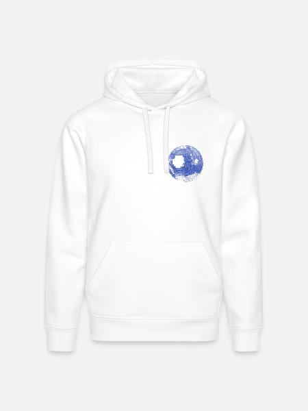 Retro Disco Ball - Stanley/Stella Drummer Unisex Organic Hoodie - white