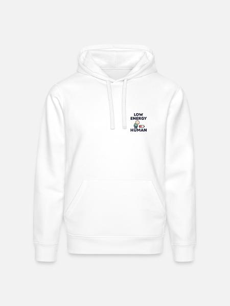 Low Energy Human Illustration - Stanley/Stella Drummer Unisex Organic Hoodie - white