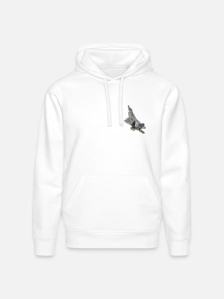 F22-Raptor - Stanley/Stella Drummer Unisex Organic Hoodie - white