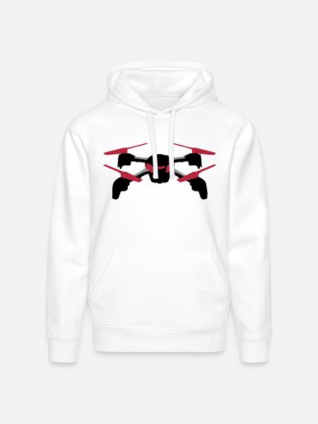 Drone - Stanley/Stella Drummer Unisex Organic Hoodie - white