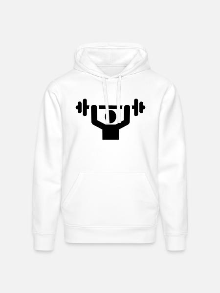 Weightlifting - Stanley/Stella Drummer Unisex Organic Hoodie - white
