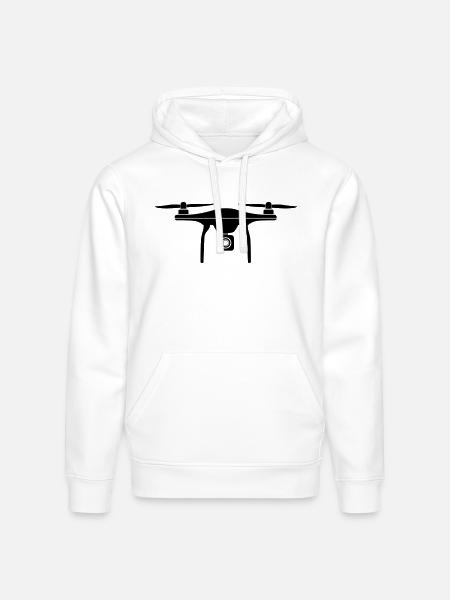 Drone - Stanley/Stella Drummer Unisex Organic Hoodie - white