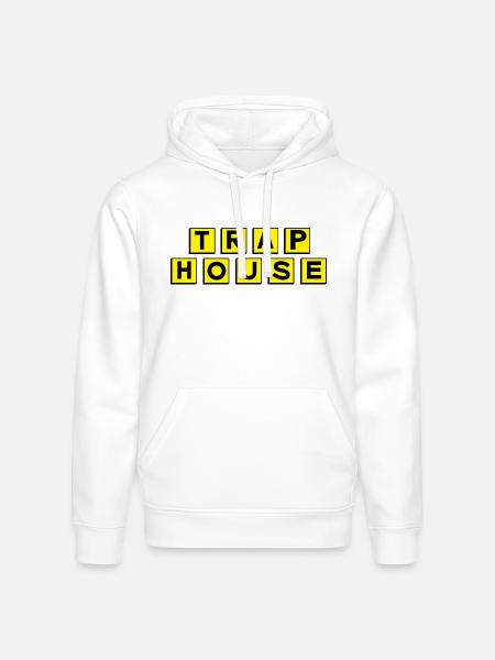 Trap House - Stanley/Stella Drummer Unisex Organic Hoodie - white