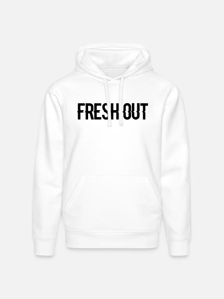 fresh out - Stanley/Stella Drummer Unisex Organic Hoodie - white