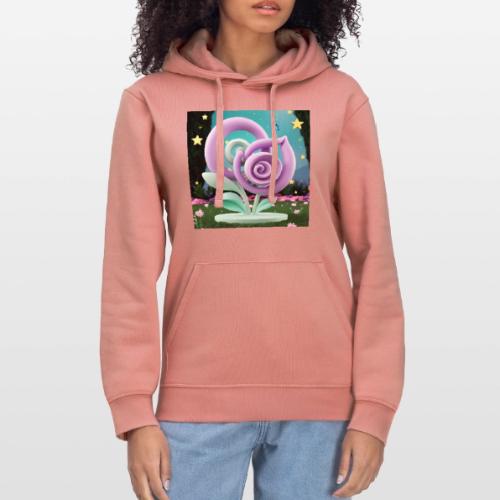 Lila Bloom | Double Floral Eco-Inspired Art - Stanley/Stella Drummer Unisex Organic Hoodie