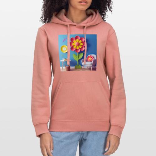 Flower design and harmony of environmental well-be - Stanley/Stella Drummer Unisex Organic Hoodie