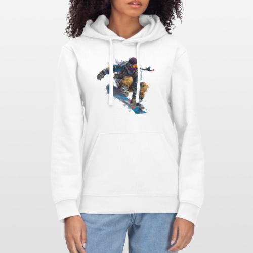 Snowboarding: Splash of Speed - Stanley/Stella Drummer Unisex Organic Hoodie
