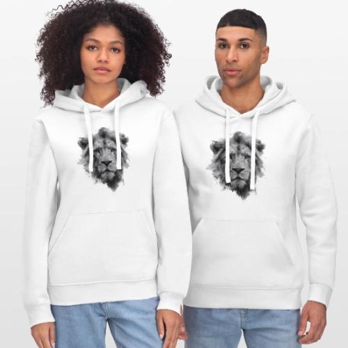 Lion: Monochrome King - Stanley/Stella Drummer Unisex Organic Hoodie
