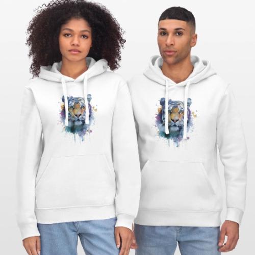 Splash-Art Tiger Face - Stanley/Stella Drummer Unisex Organic Hoodie